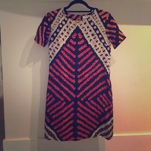 Printed short shift dress from Anthropologie