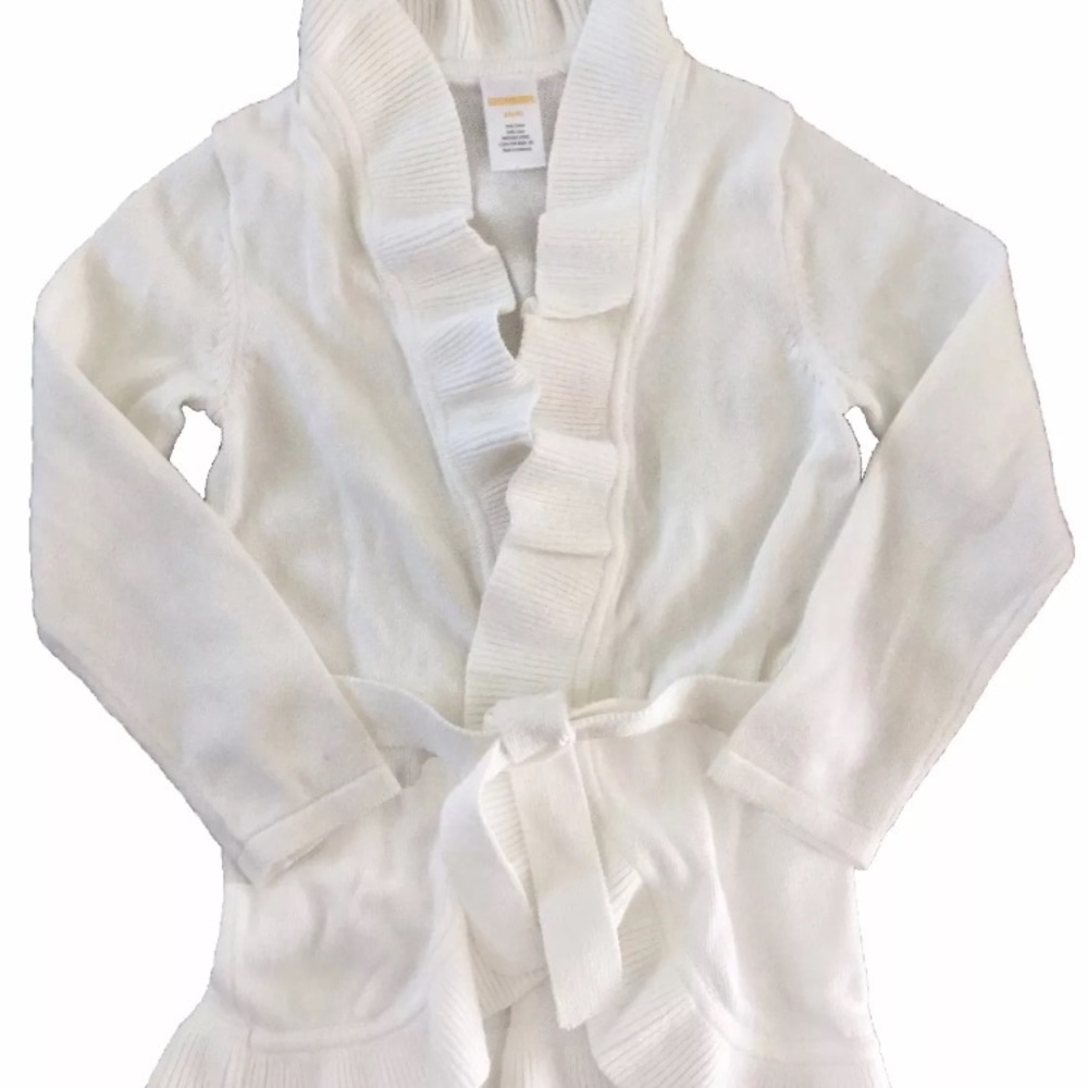 🎀NWT Gymboree Ivory Ruffle Cardigan SZ S (5-6)🎀