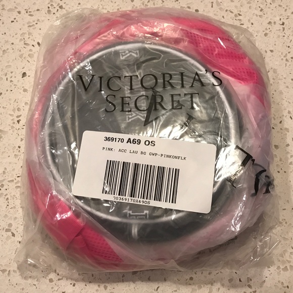 Vs PINK LAUNDRY Mesh Tote Basket Bag Intimates Bag - Picture 2 of 3