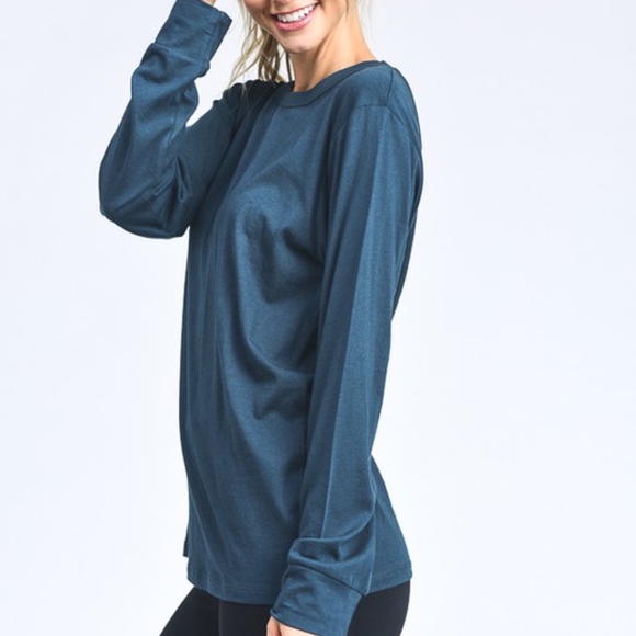 Just in❣ "Saltwater" Back-Detail Teal Knit Top - Picture 5 of 6