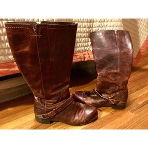 UGG brown leather riding boots sz 9