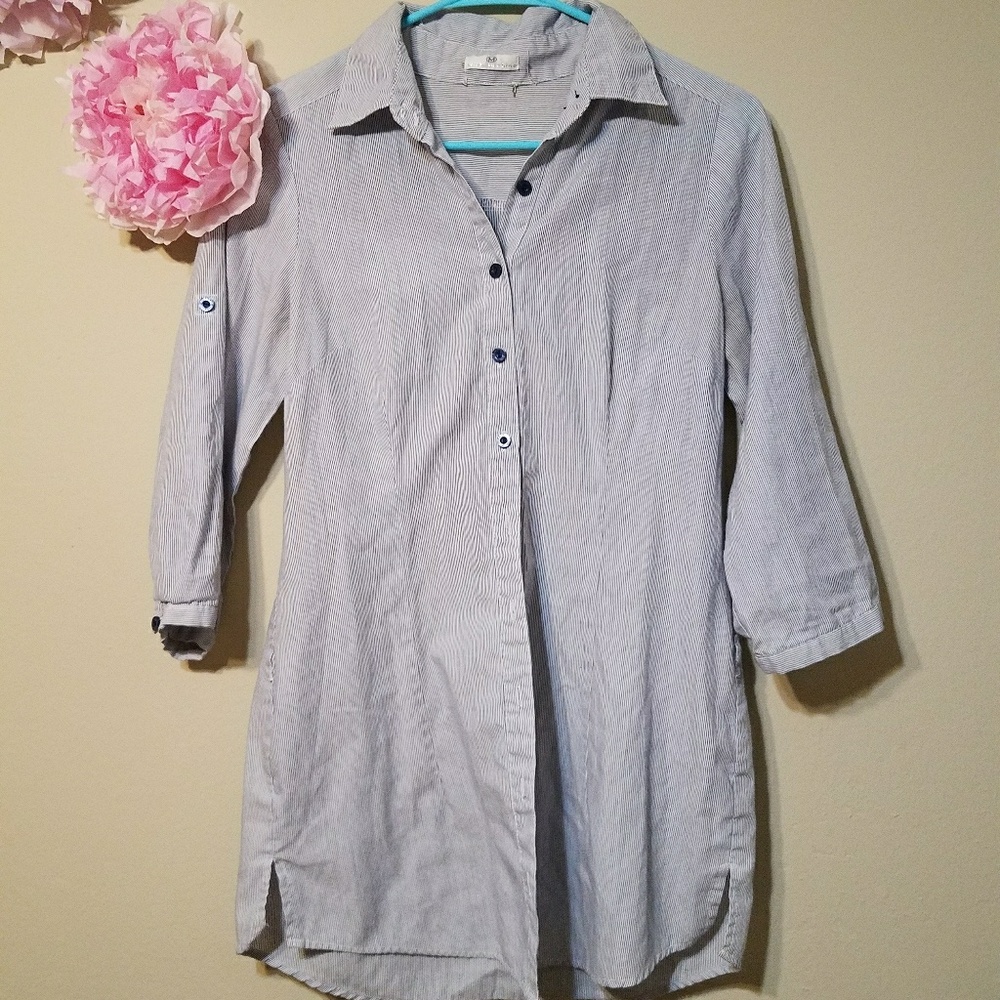 Pin-Strip T-Shirt Dress