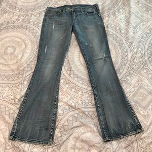 Silver "Twisted" Jeans.