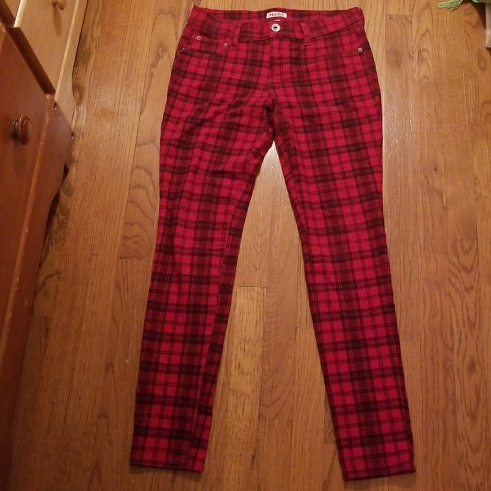 Plaid Slim fit Jeggings