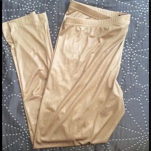 Gold shimmer leggings