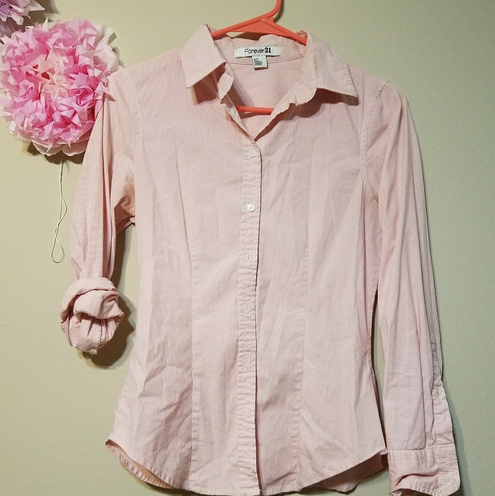 F21 Pretty in Pink button up
