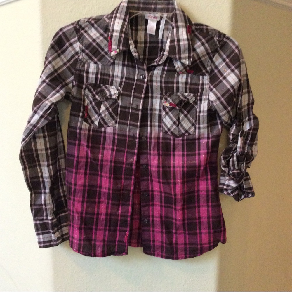 Plaid shirt for girls