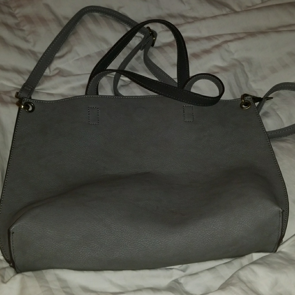 Grey tote bag purse