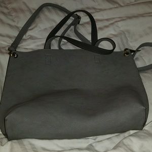 Grey tote bag purse