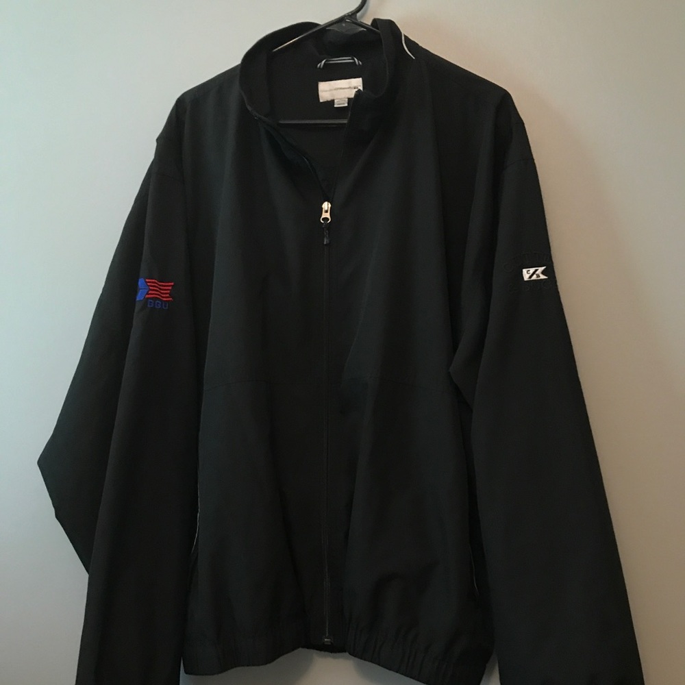Cutter & Buck WeatherTec Black Windbreaker