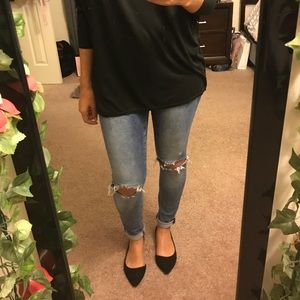 Forever 21 Black Suede Flats