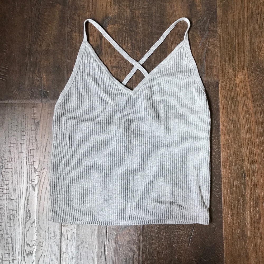 Kendall & Kylie PacSun Grey Sweater Crop Top