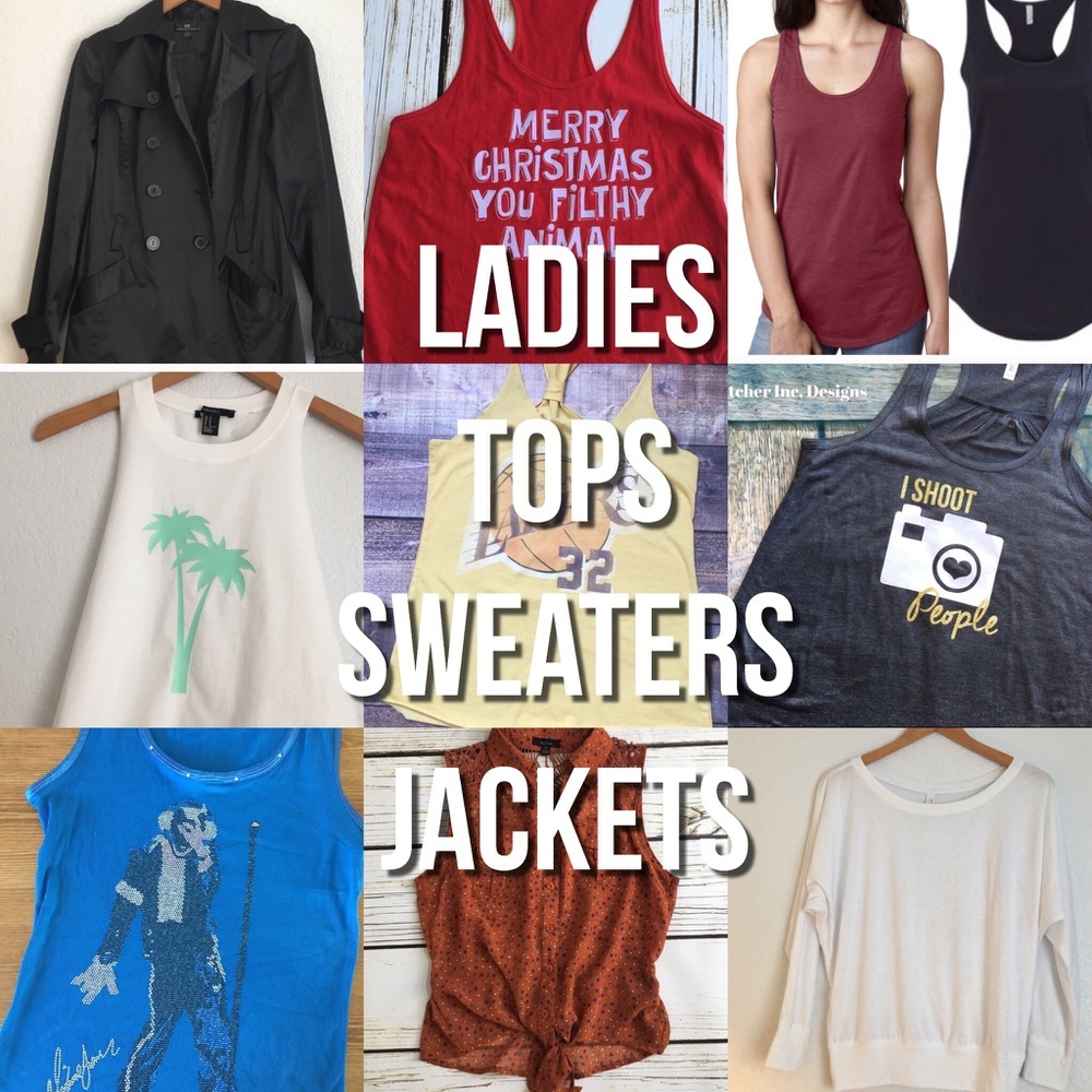 Ladies Tops, Jackets, Sweaters and more