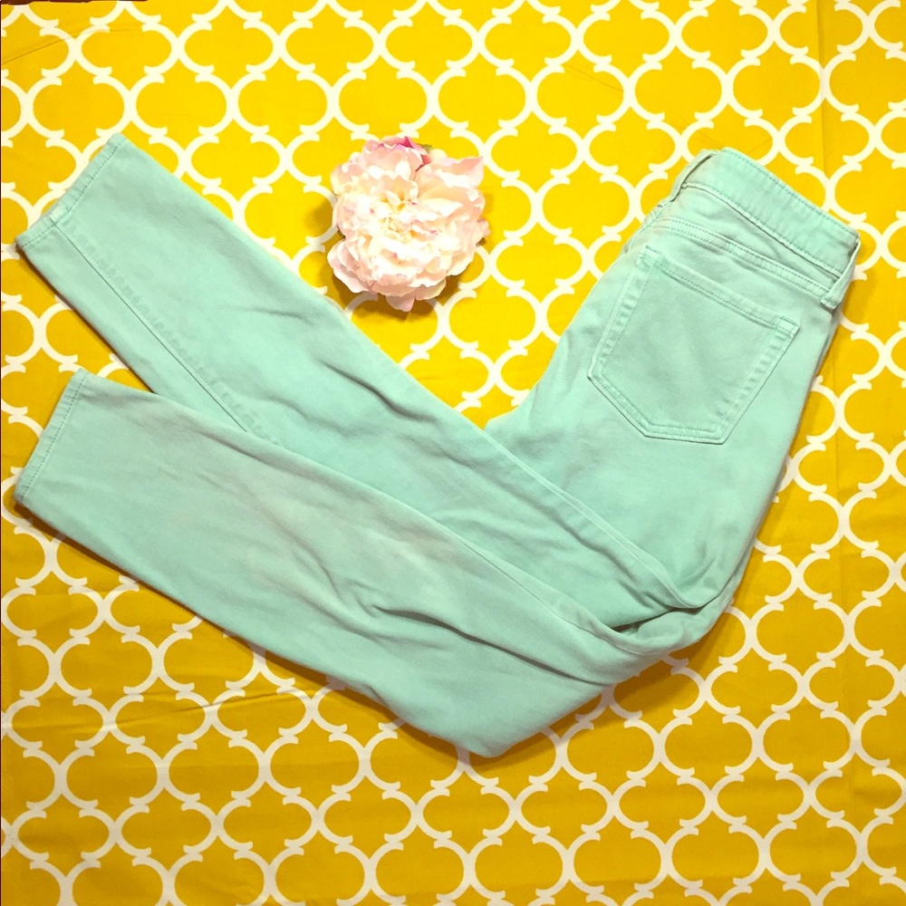 Mint Green Super Skinny Cotton Gap Jeans Size 4