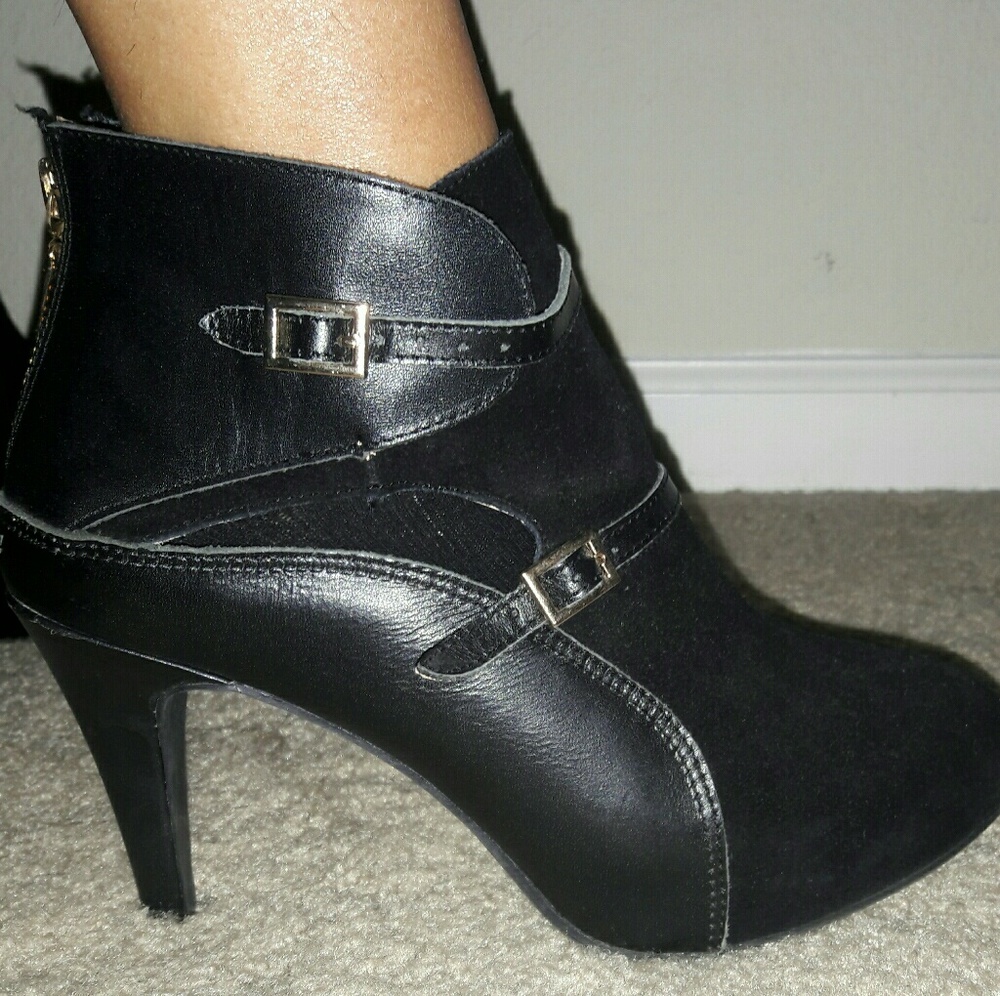 Black buckle booties. Used only twice.