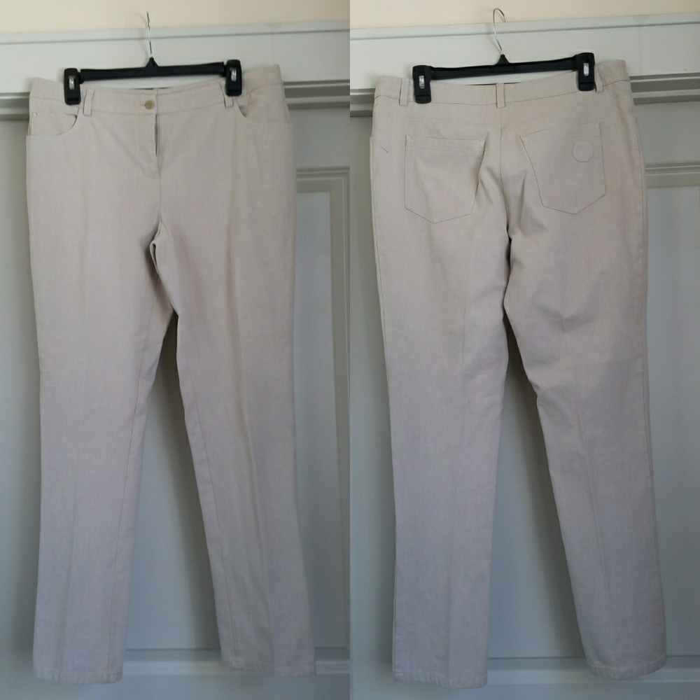 Akris Punto Tan Skinny Ankle Pants, 10