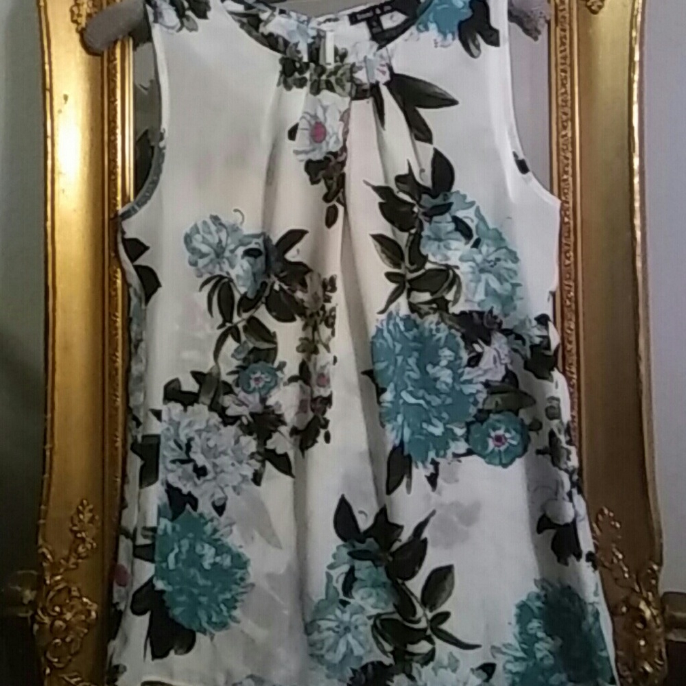 Semi sheer floral blouse