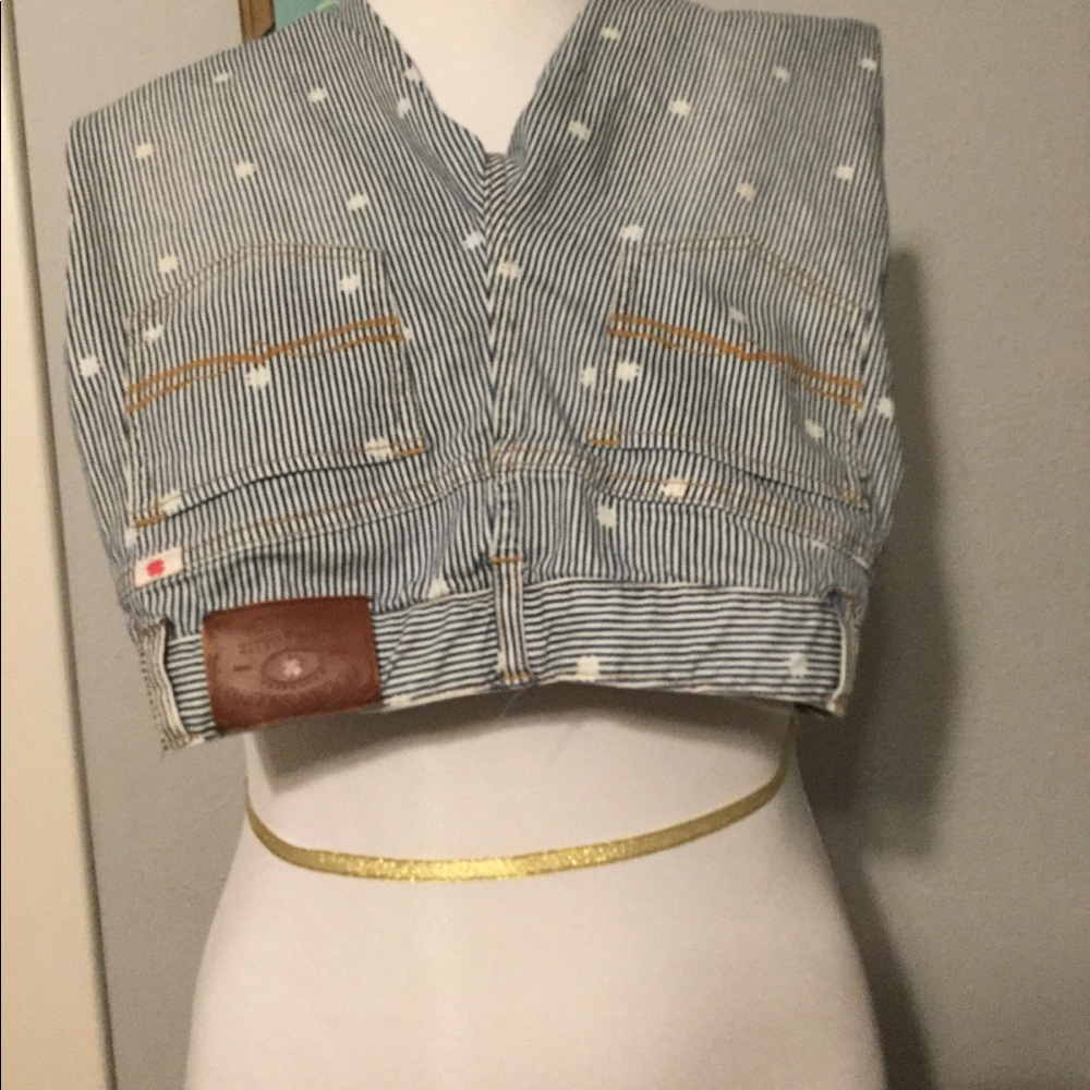 Striped Navy Blue Jeans