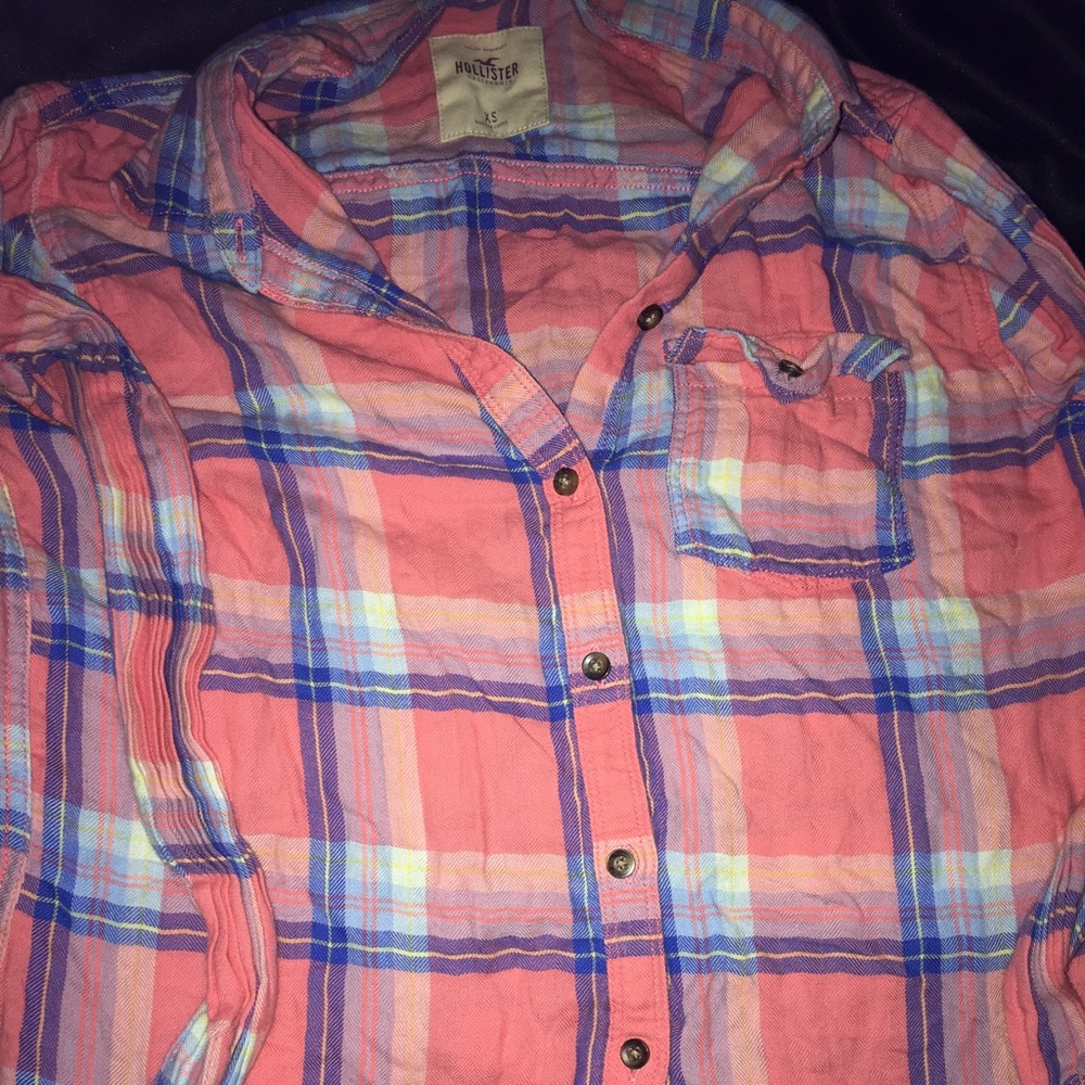 Hollister xs flannel bright colors
