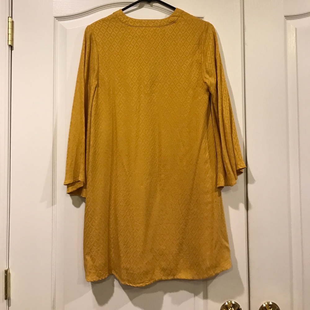 Brand new mustard yellow lace up dress! - Picture 2 of 2