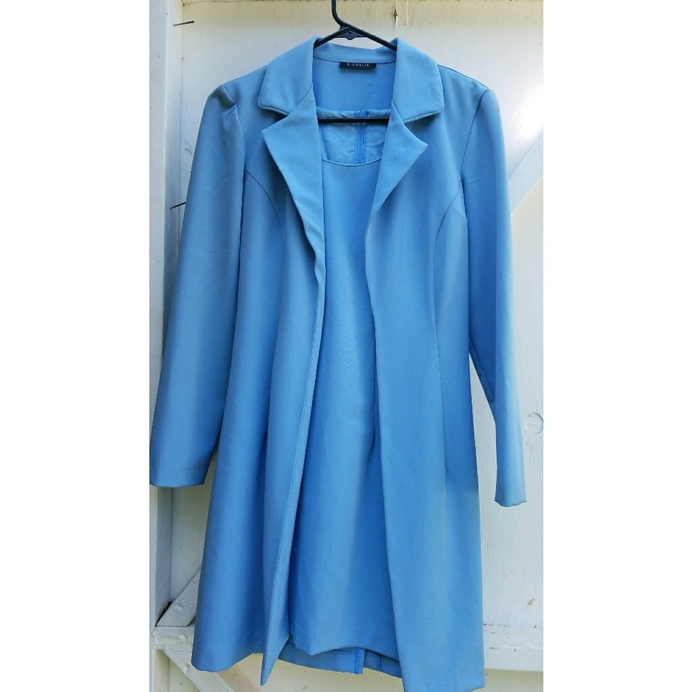 Baby Blue Boomshell - Vintage Jacket w/ Dress
