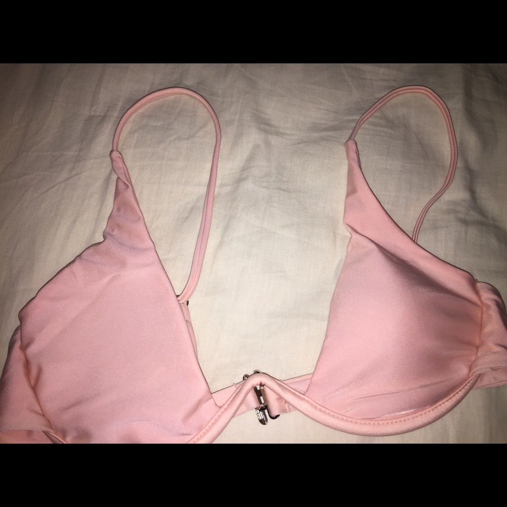 underwire light baby pink bikini top