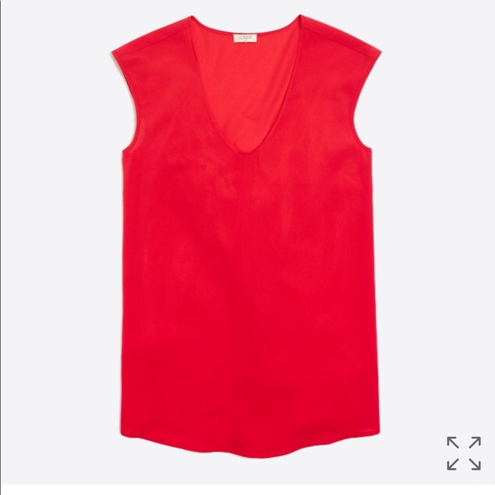 J.Crew Cap Sleeve shirt-tale blouse