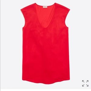 J.Crew Cap Sleeve shirt-tale blouse