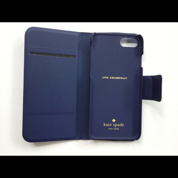 Authentic Kate Spade Stripe Folio iPhone 7/8 Case - Picture 4 of 5