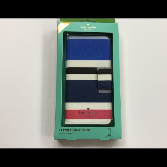 kate spade Accessories - Authentic Kate Spade Stripe Folio iPhone 7/8 Case
