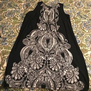 INC black and white zipper dress 1X