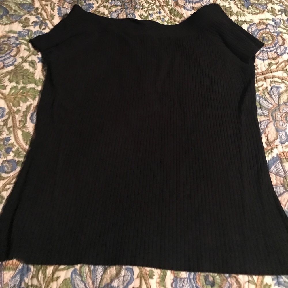 INC ribbed black sweater/ shirt 2X