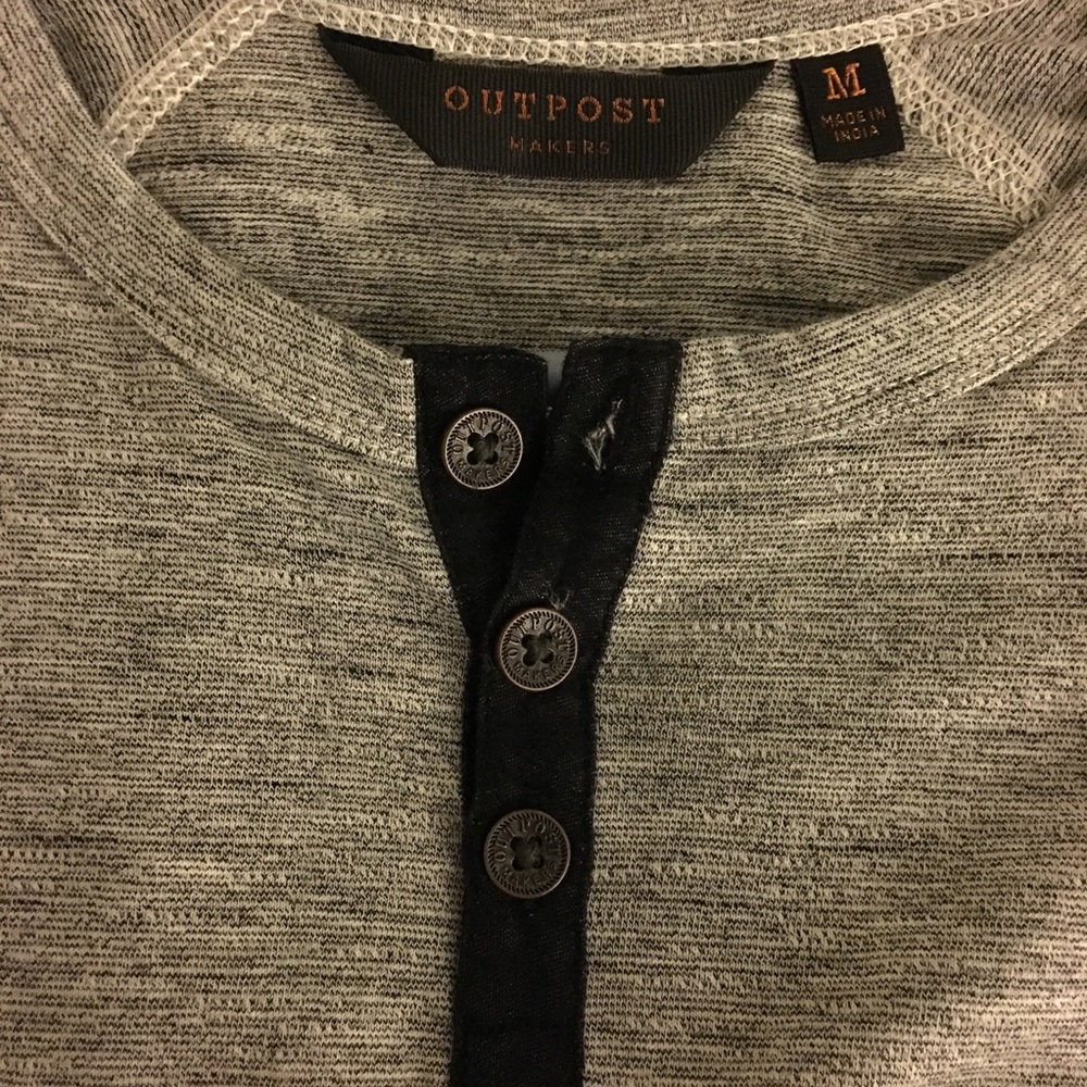 Long sleeve gray Outpost Henley