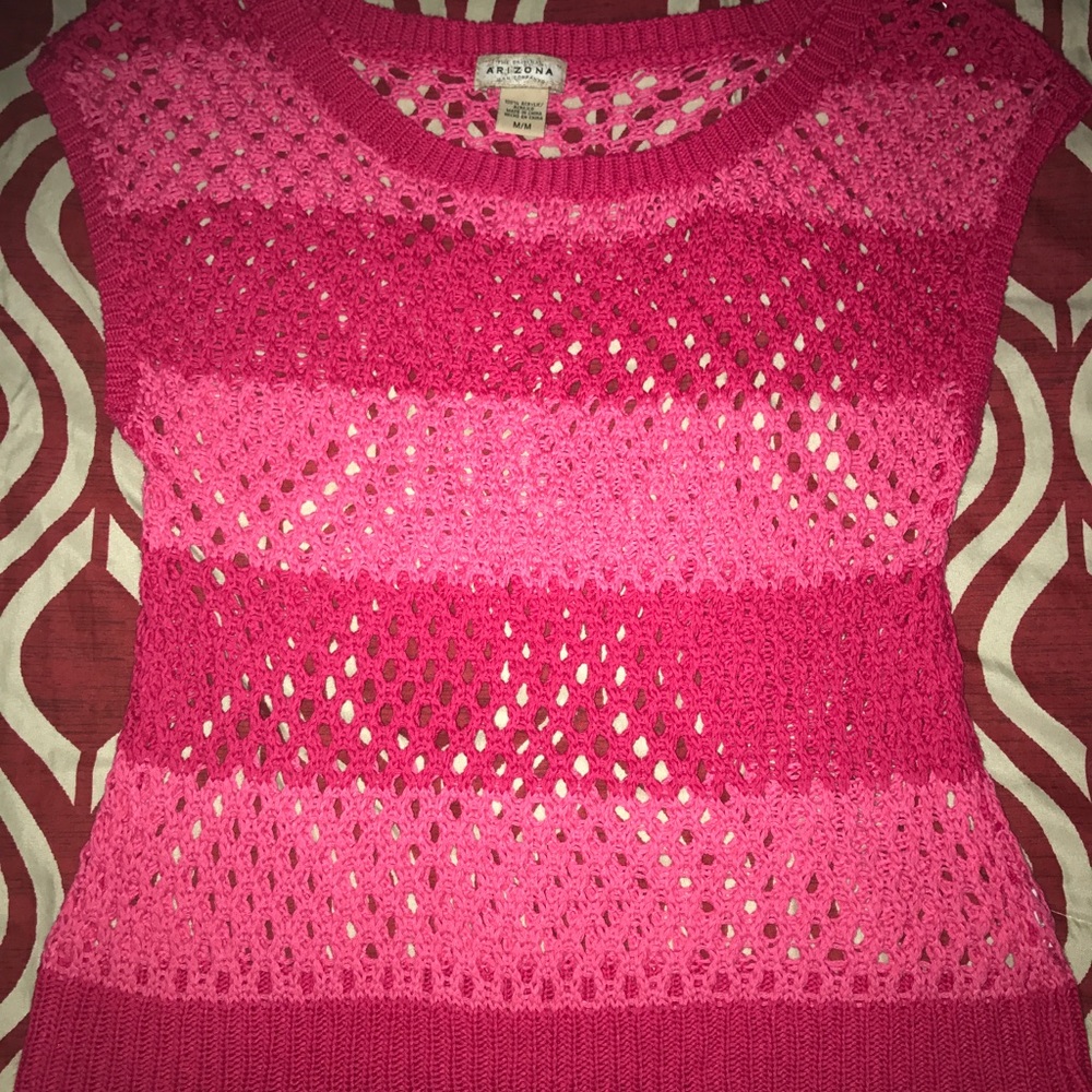 💖Arizona Pink Crochet Shirt