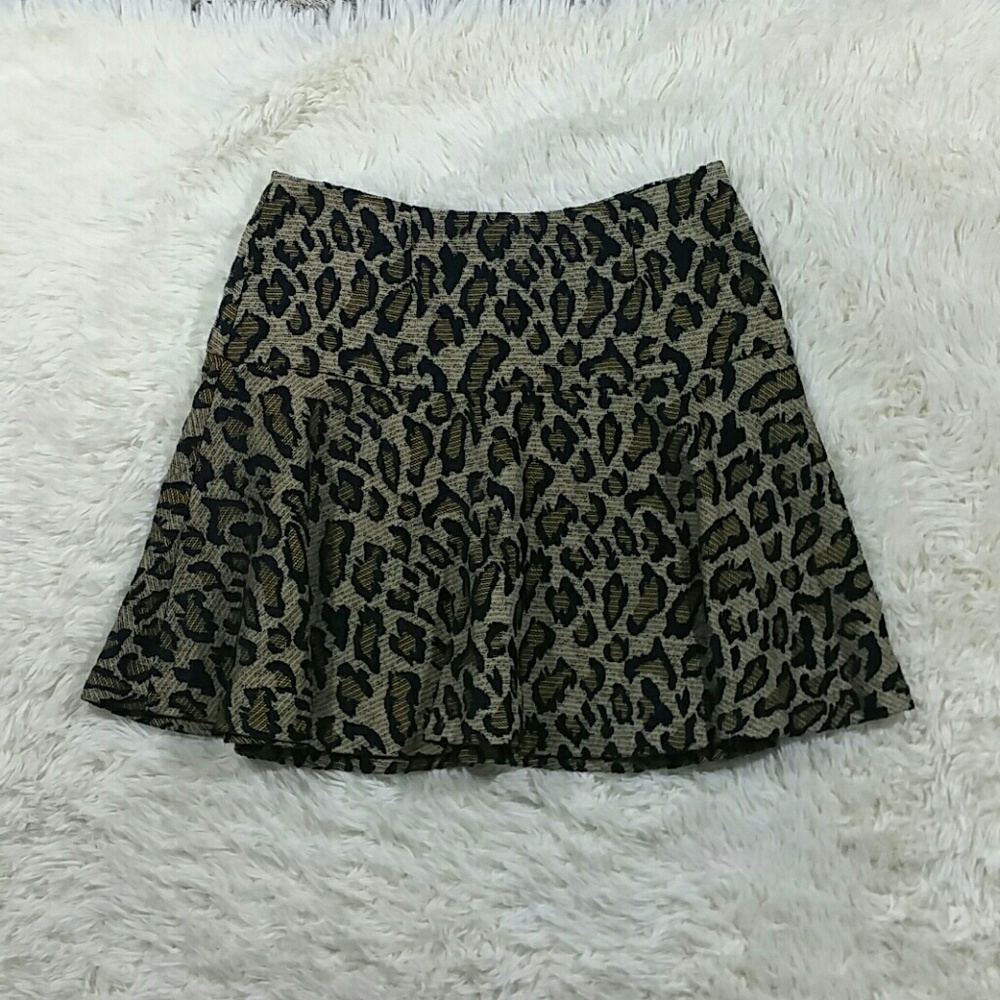 Free People chenille cheetah skirt - Picture 3 of 8