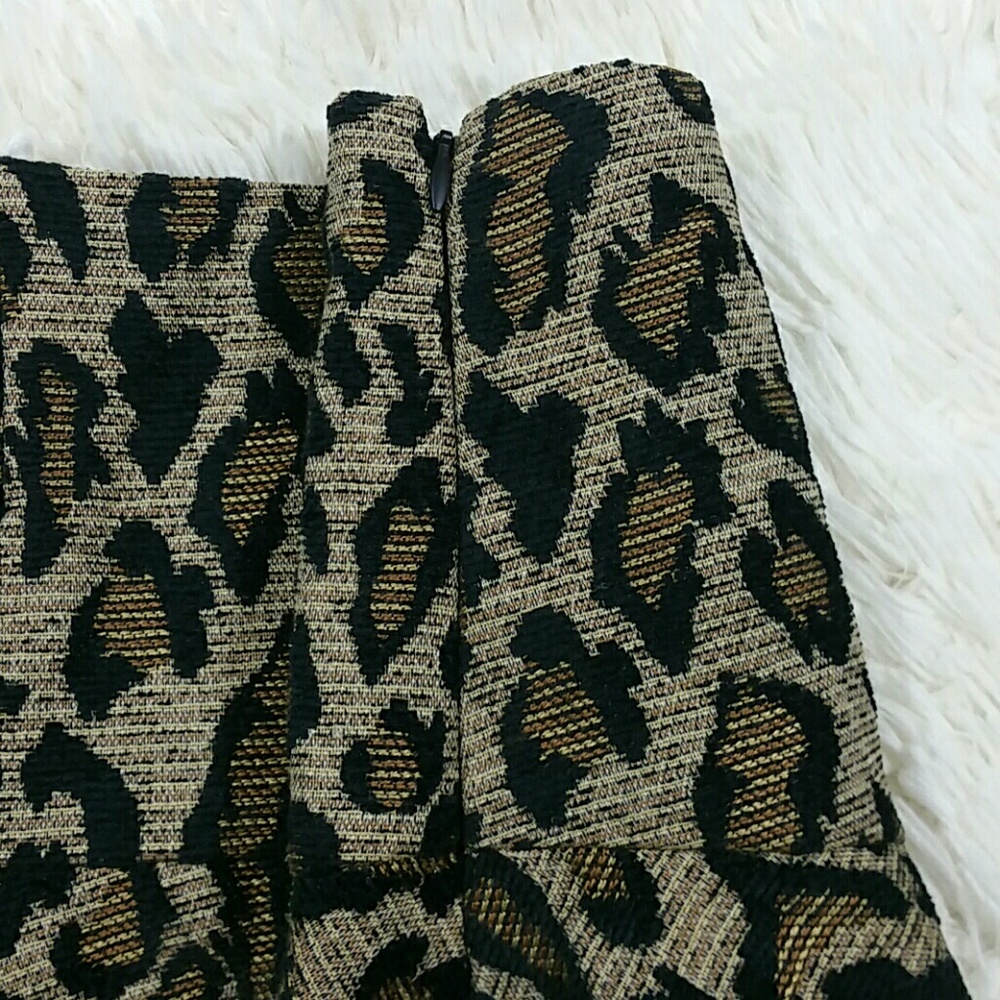 Free People chenille cheetah skirt - Picture 6 of 8