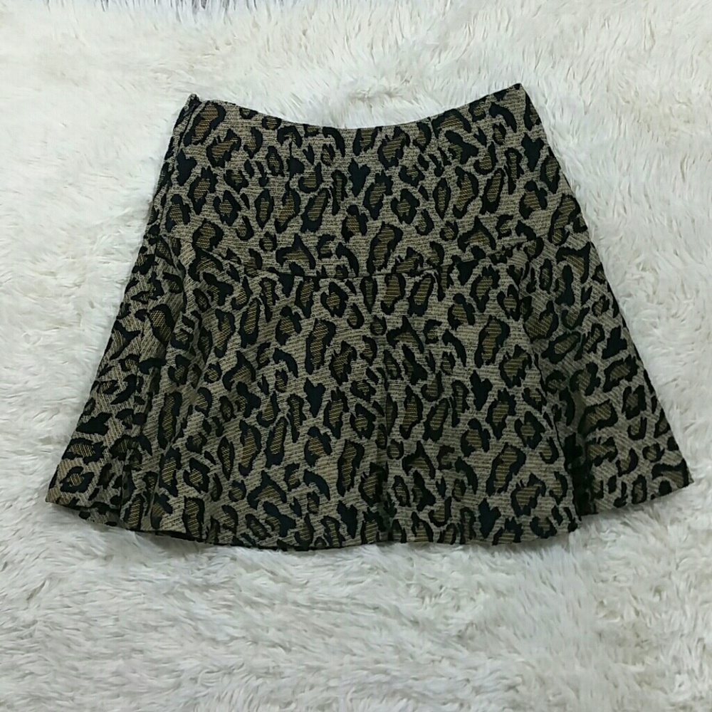 Free People chenille cheetah skirt - Picture 4 of 8