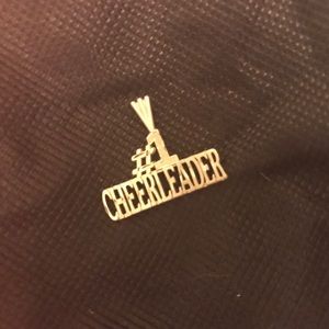Necklace pendant - #1 Cheerleader - 14k gold!