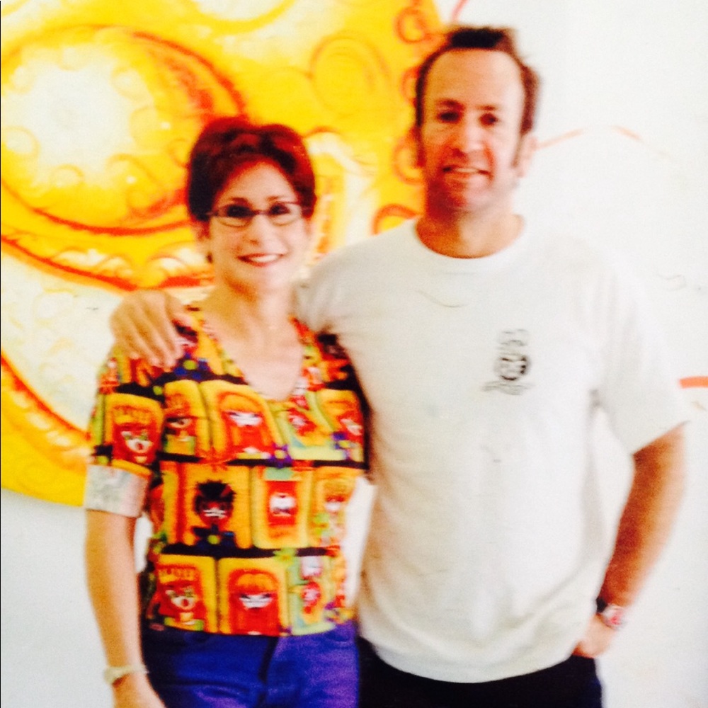 autographed jeans by Kenny Scharf