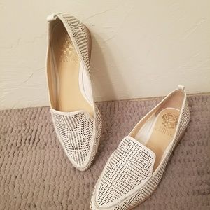 Vince Camuto Kade Cutout Loafers (white)
