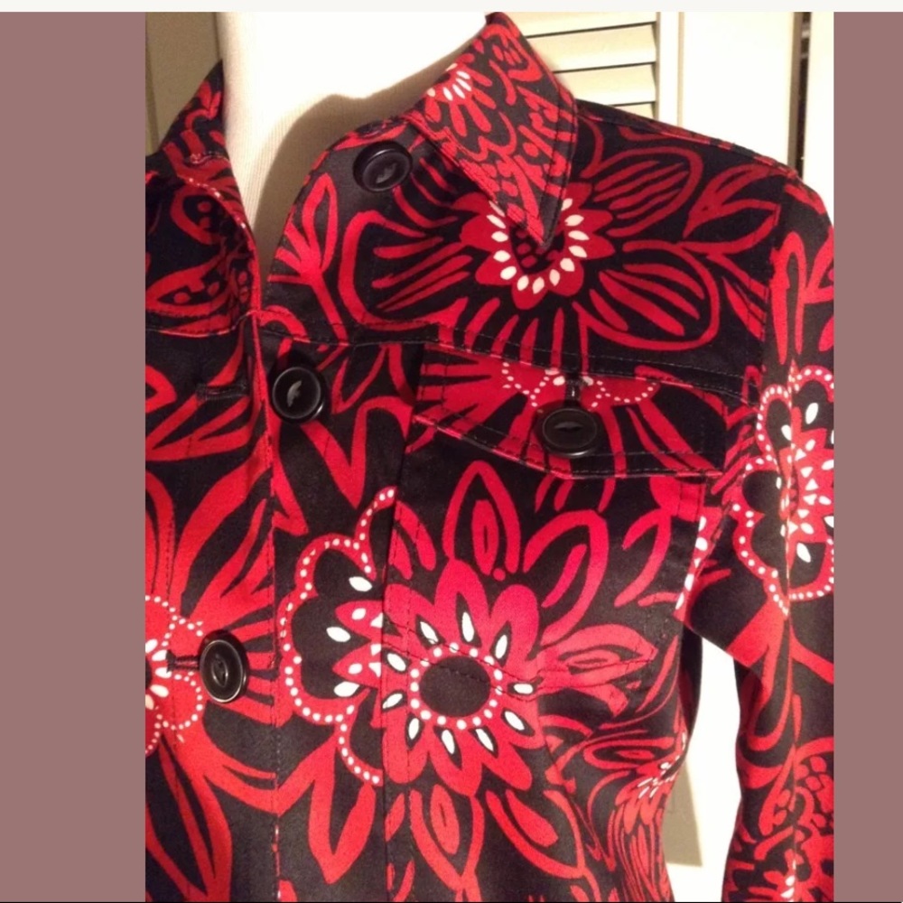 Laura Ashley Cotton Spandex Blazer Jacket