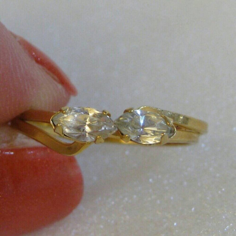 New 18K Gold Filled Clear CZ Ring 6