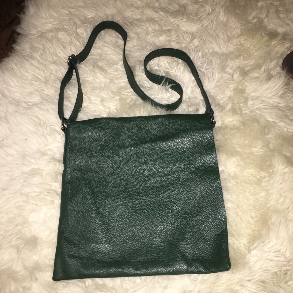 lrg green leather crossbody