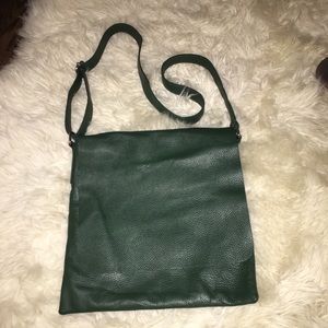 lrg green leather crossbody