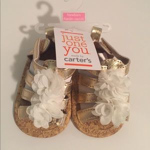 Gold and Flower Sandals