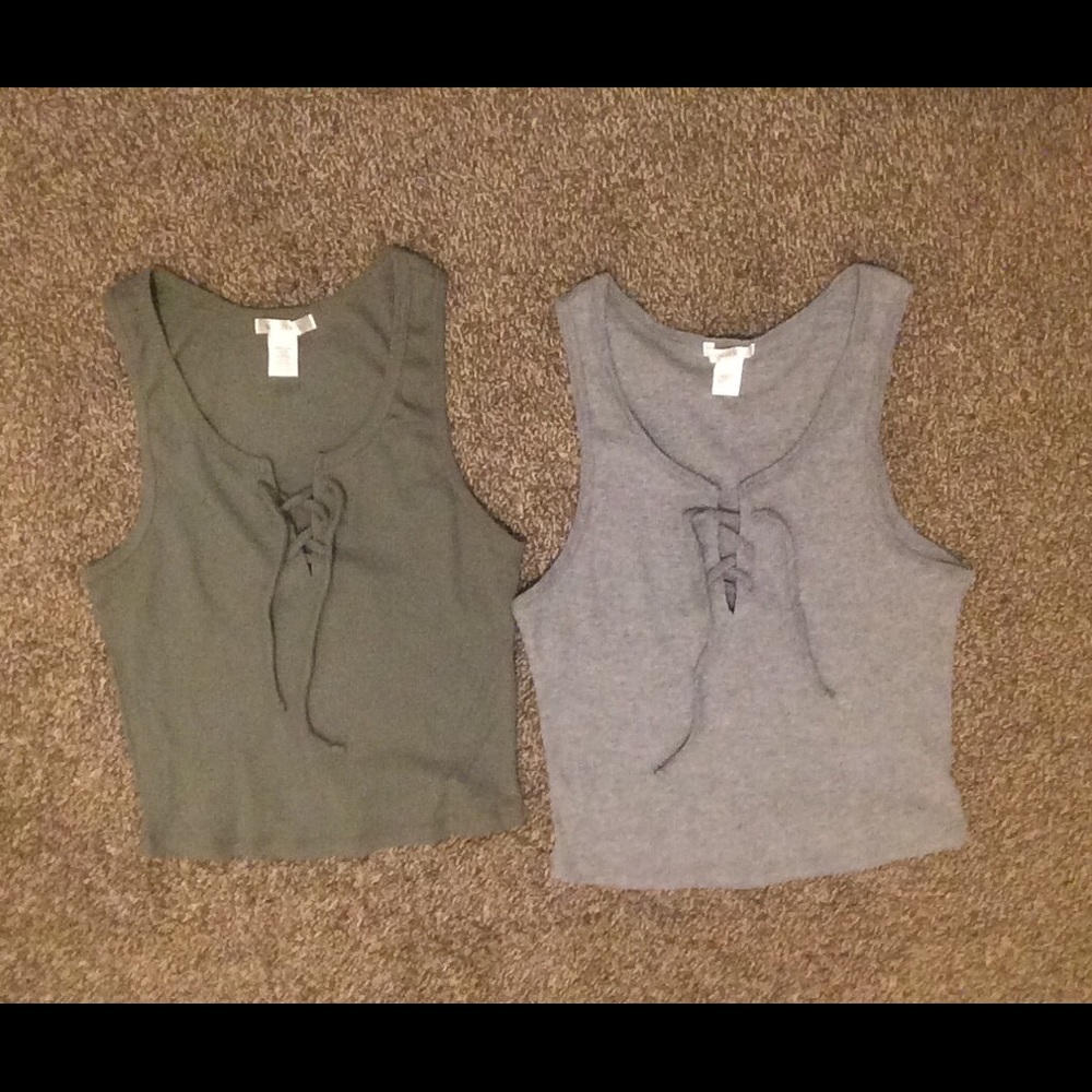 Lace-up crop tops