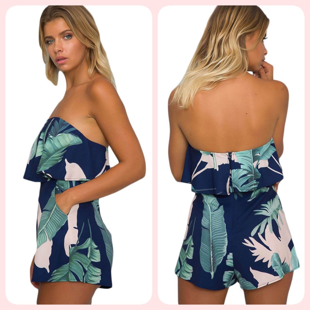 TROPICAL PRINT ROMPER