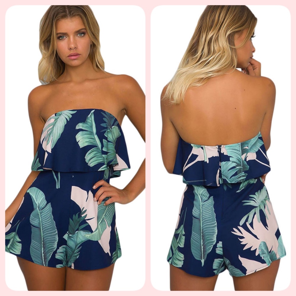 TROPICAL PRINT ROMPER - Picture 2 of 2