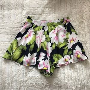 Floral High Waisted Shorts