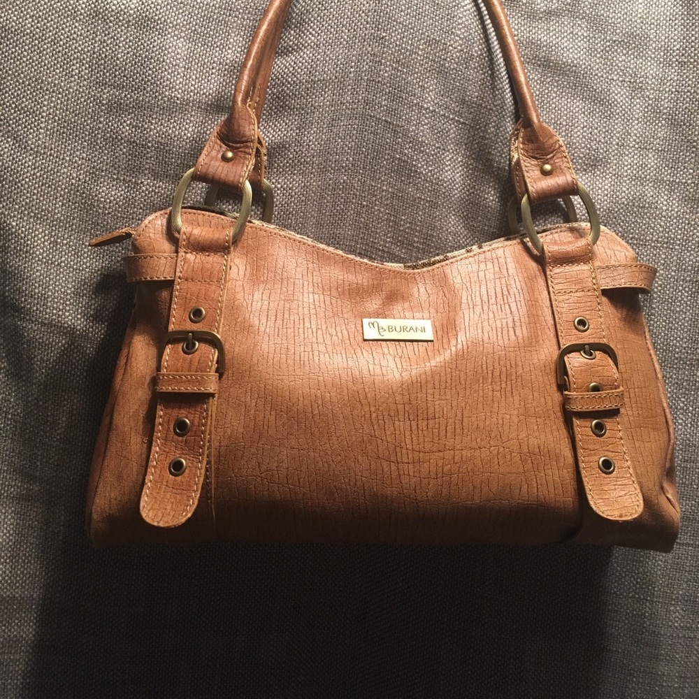 Mauro Burani bag crocodile embossed brown